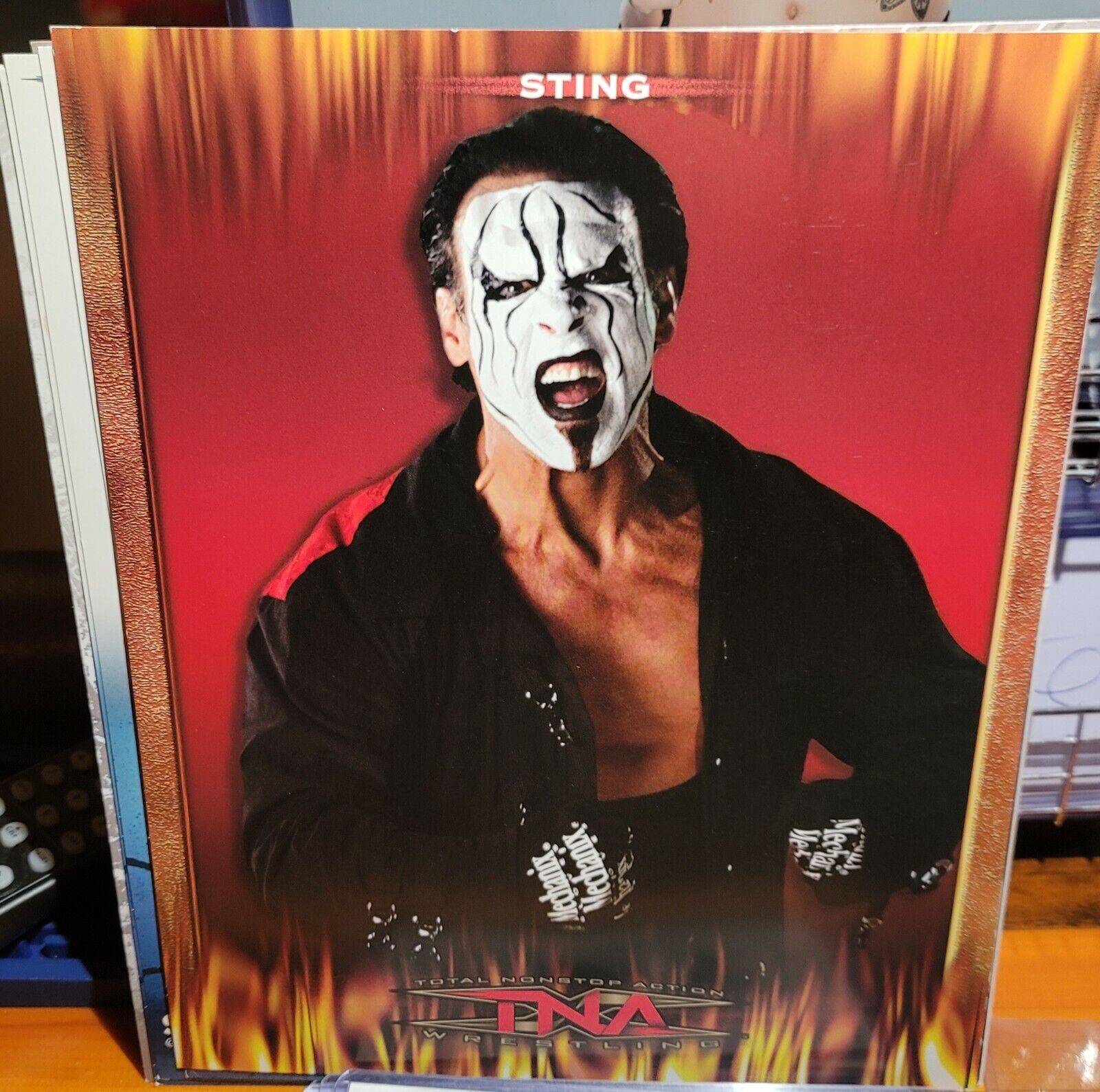 Sting TNA Impact official original 8x10 wwe wwf promo Photo Poster painting