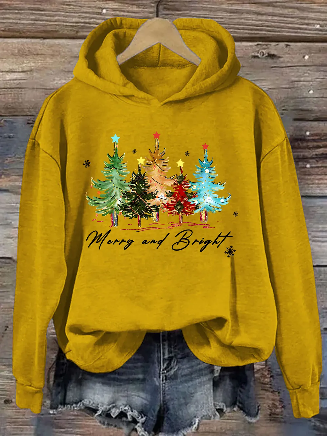 Merry And Bright Trees Hoodie
