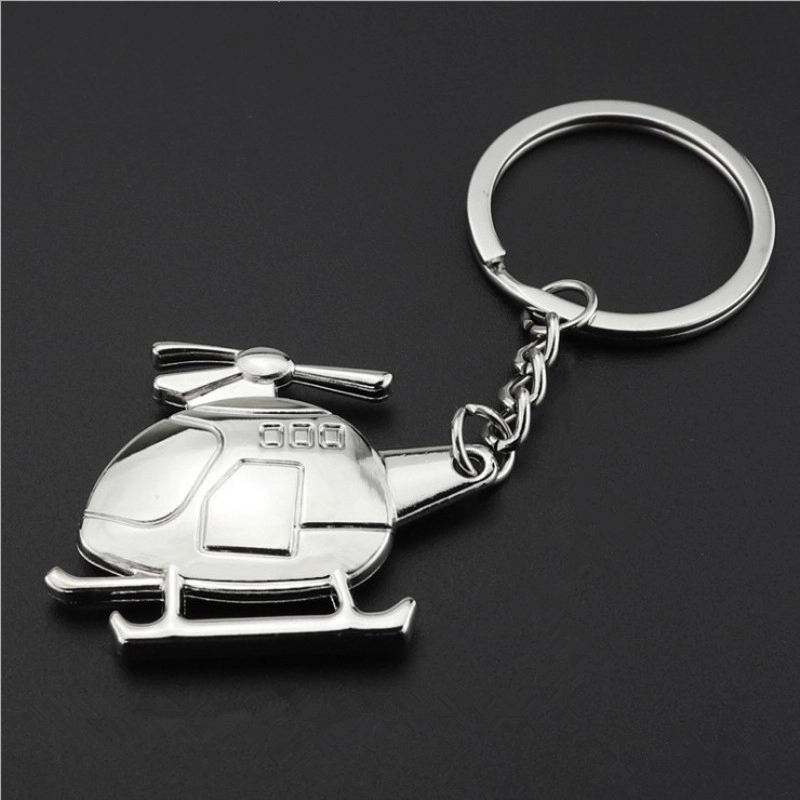 Modern Style Artistic Airplane Metal Unisex Bag Pendant Keychain