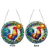 Diamond Painting Acrylic Stained Glass Rooster Hanging Pendant