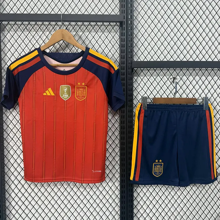 26 Spain World Cup Star Player Home Kids' Soccer Jersey Set (with Socks) &ndash; 1:1 Thai Quality