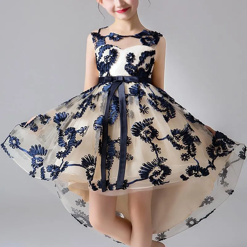 Kids Dress For Girls Costumes Wedding Birthday New Year Party Tail Evening Elegant Princess Summer Children&rsquo;s Dress 4-12 yrs
