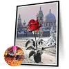 >SALE<5D DIY Full Round Drill Diamond Painting Red Rose Kit Home Decor 30x40cm