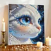 uk.everydayedeals DIY Pearl Painting With Frame - Handmade Self-Adhesive Pearls - Kitten(30*30cm)