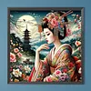 Tower Bloom Geisha Full Diamond Art Painting Kit 40 x 40CM for Adults
