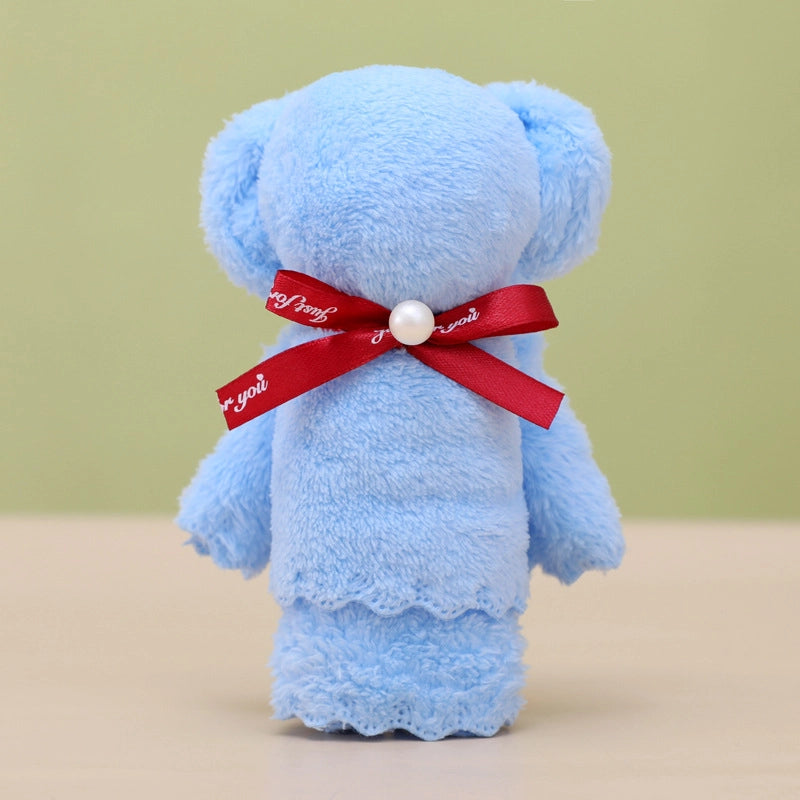 5 Pieces Coral Fleece Pineapple Pearl Bear Towel Gift Small Gift 30*30 Opening Gift Welfare Gift