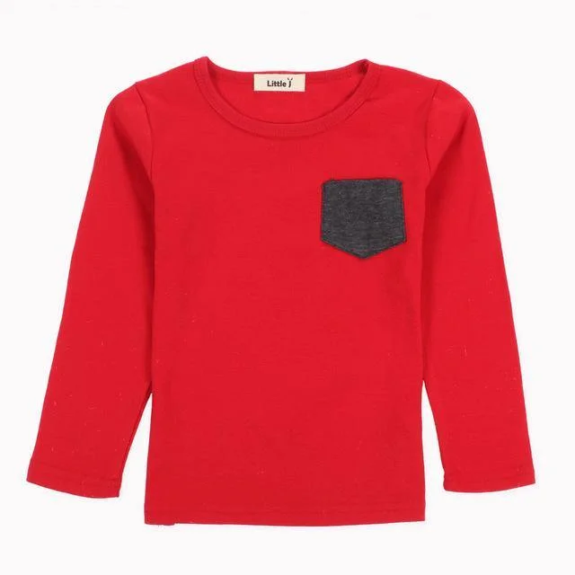 Long Sleeve T Shirt Candy O Neck Tee Tops Boy Girl Clothes