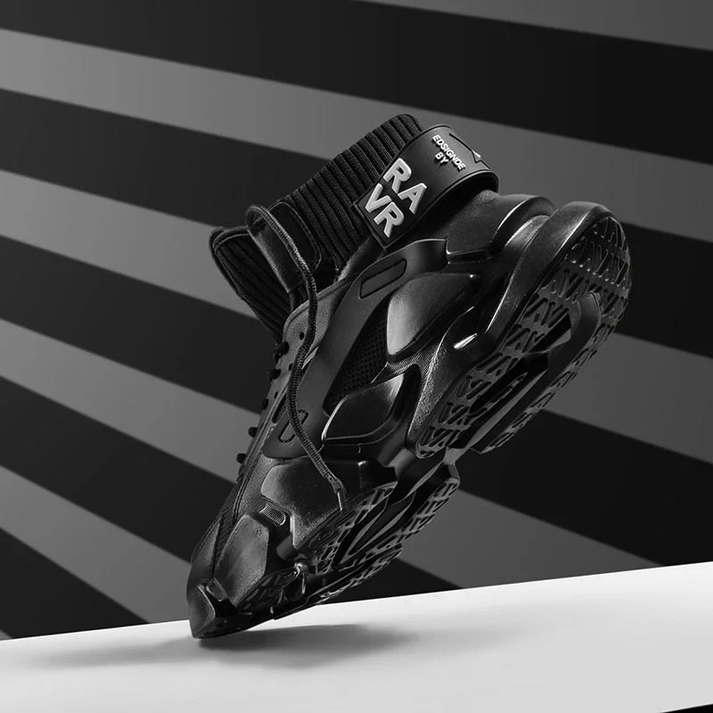 2022 Autumn New High-top Beige Men's Sneakers Chunky Men Shoes Heighten Fashion Casual Plus Size Zapatillas Damping Tennis Shoes