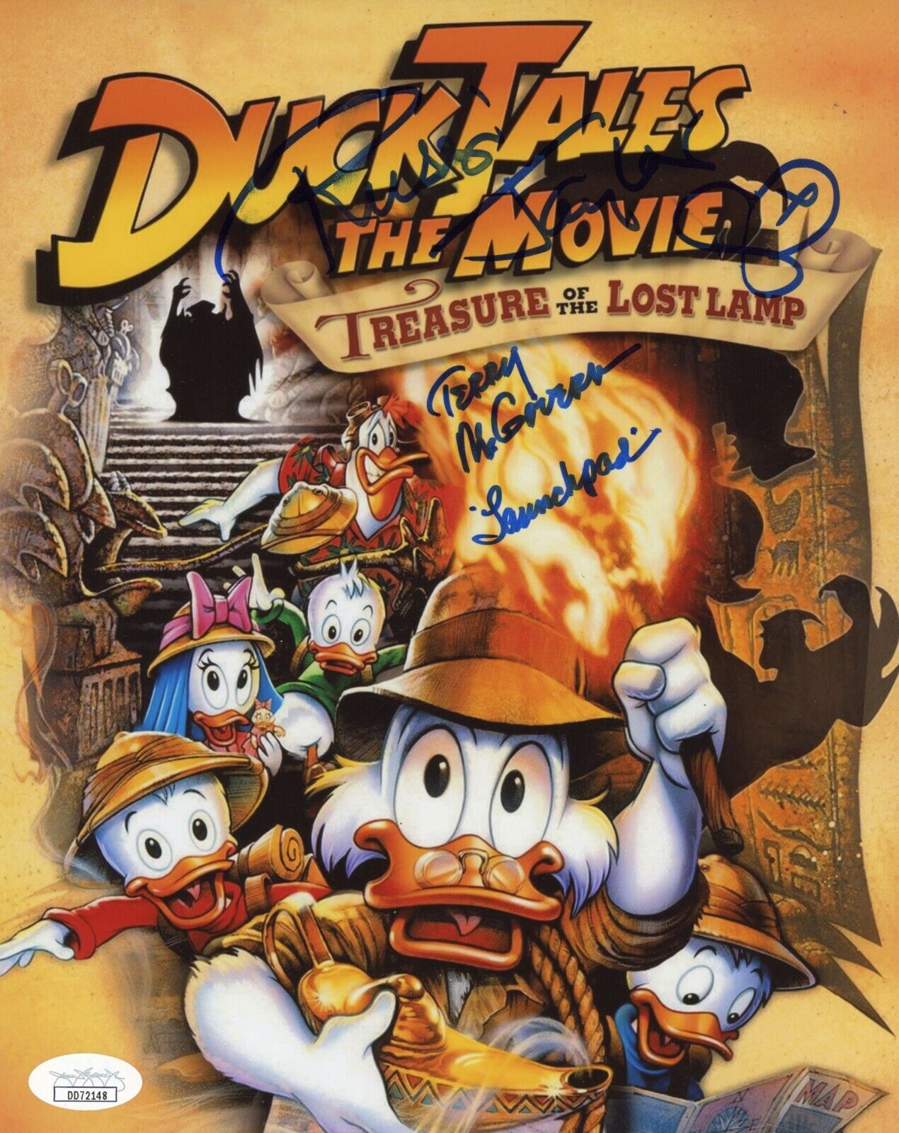 RUSSI TAYLOR & TERRY McGOVERN Hand-Signed DUCKTALES