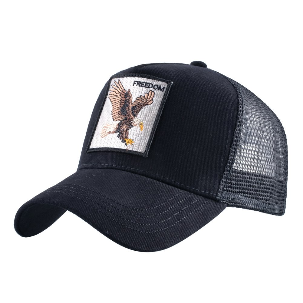 Outdoor Flying Eagle Embroidery Mesh Cap