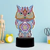 5D DIY Diamond Painting 7 Color Night Light Lamp Home Decoration Ornament Gift Kit(Owl)