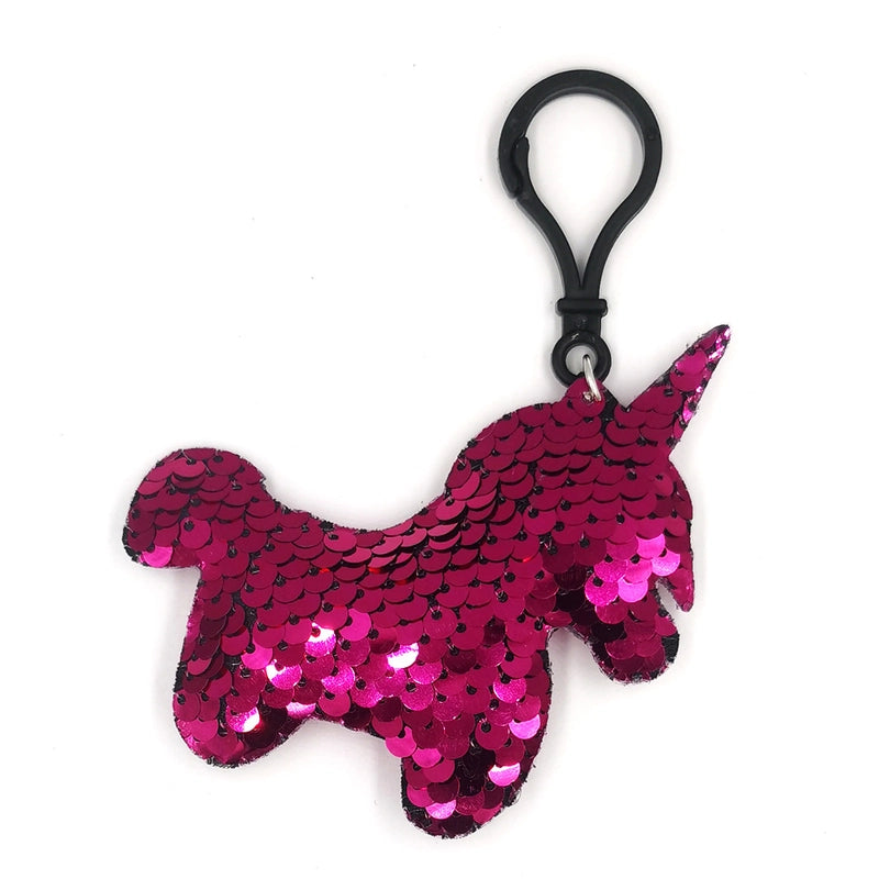 Reflective Sequin Keychain Fashion Cartoon Animal Pendant Bag Pendant