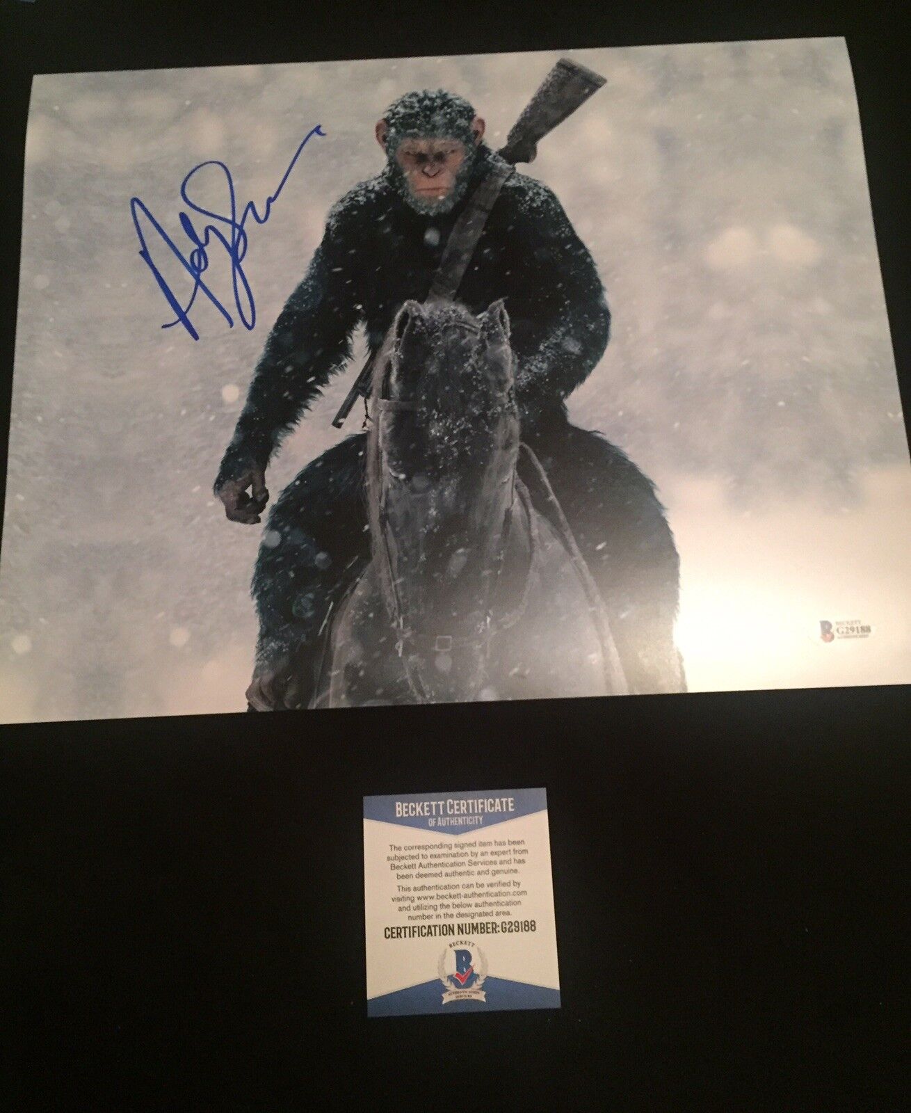 Andy Serkis Autographed Planet Of The Apes Photo Poster painting