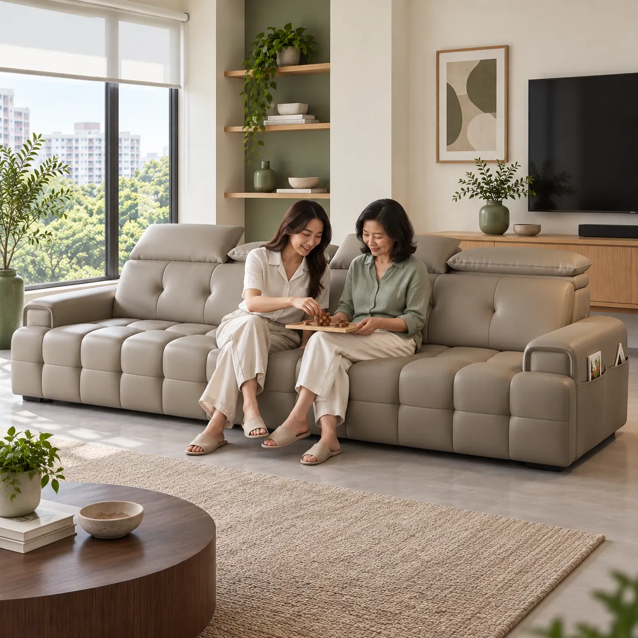 821 High-Back Sofa - Taupe — Everyday living