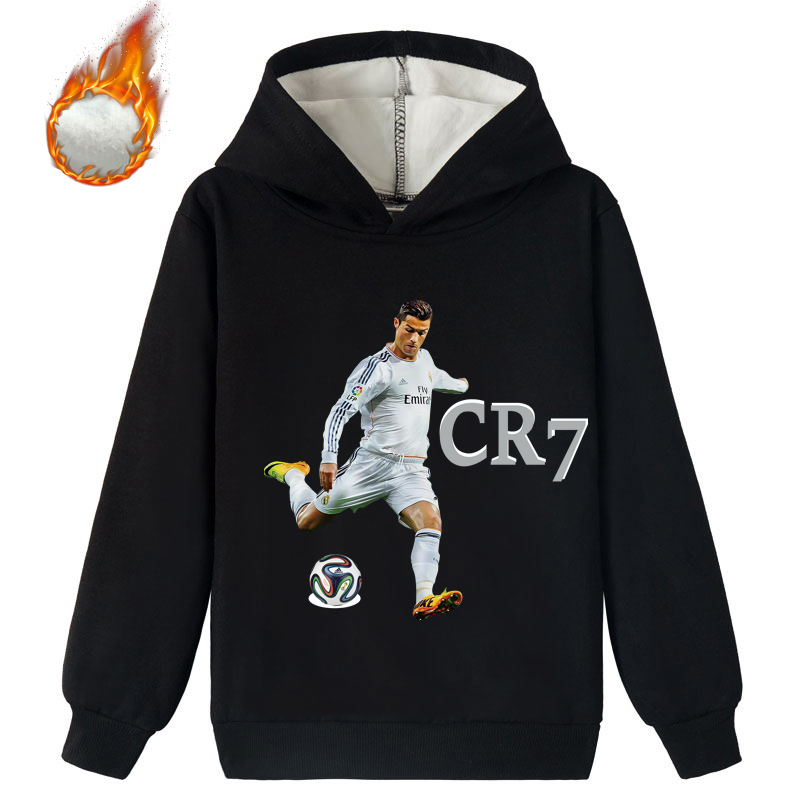 Mayoulove Ronaldo Fleece Hoodie for Kids - Perfect for Boys  Girls, Soccer Fan Gear, Stylish  Cozy-Mayoulove