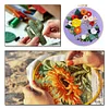 Flower-DIY Embroidery Kit with Pattern Cotton Threads Needles Hoop 30*30cm/11.81*11.81in tapestrymarket