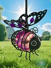 In-Sect Simulation Light with Elastic Spring Lights Decorations Figurine Solar Hanging Flying Insects Lamp for Outdoor