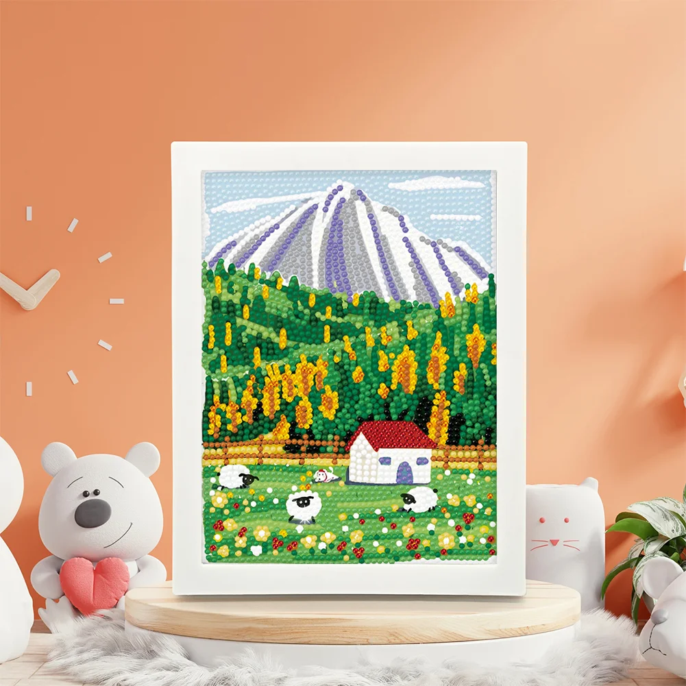 DIY Landscape Full Drill Diamond Painting for Beginners(Canvas|15*20cm)【with Plastic Frame】