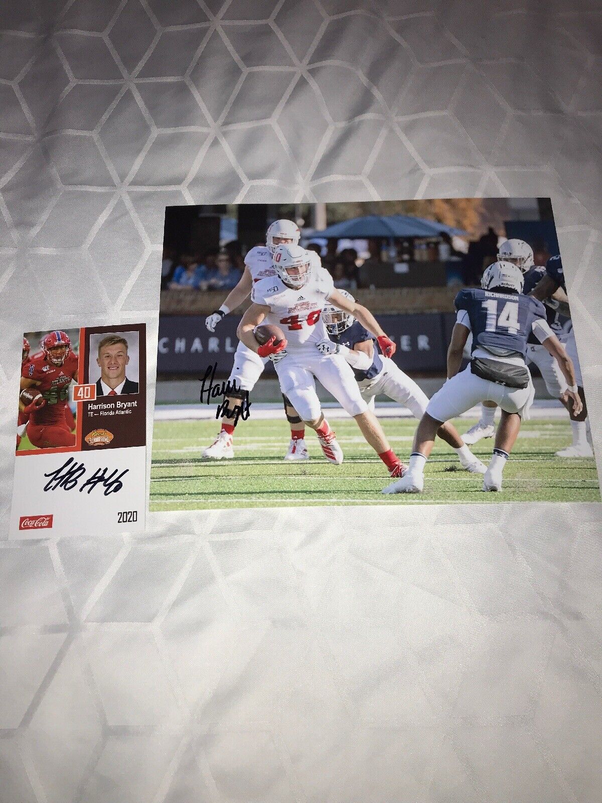 Harrison Bryant Florida Atlantic signed autographed 8x10 football Photo Poster painting & Card!