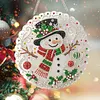 Christmas Snowman 2D Flat DIY Diamond Painting Pendant 9.84x9.84in