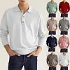 Polo Homme D&eacute;contract&eacute; &agrave; Col en V et Manches Longues