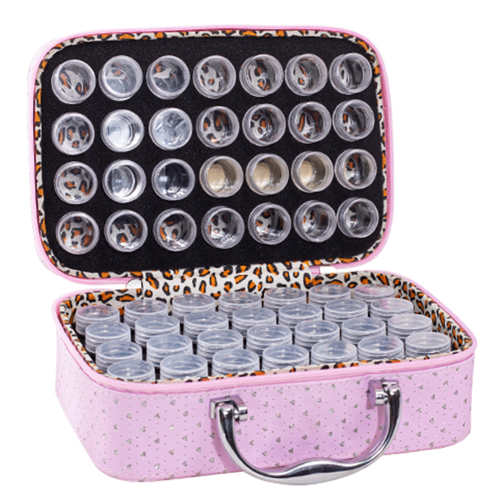 

56 Grids Rhinestone Diamond Storage Box (Pink, 501 Original