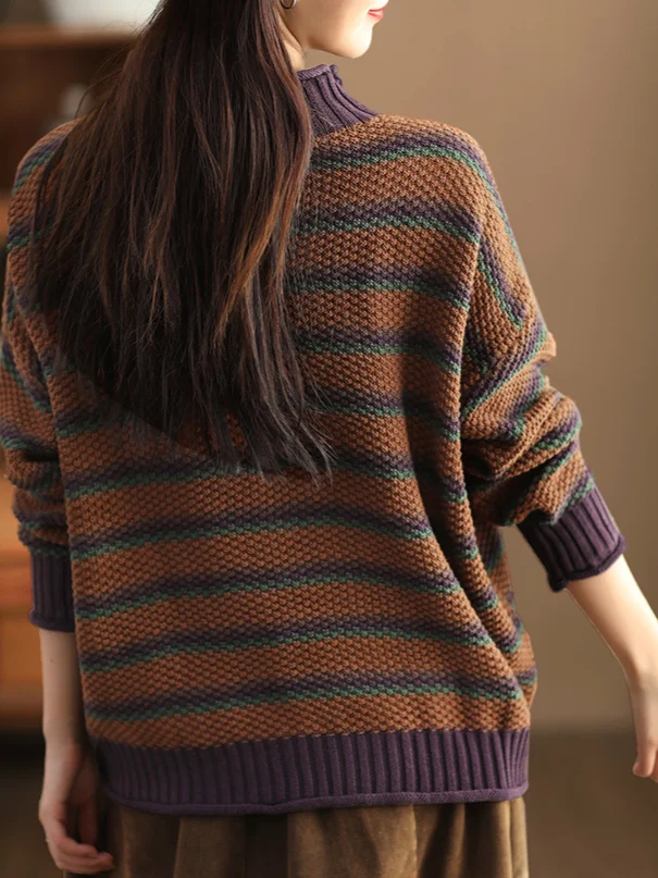 Chicfifth Sweater Women Winter Long Sleeve High Quality Autumn Vintage Top Knitted Cardigan