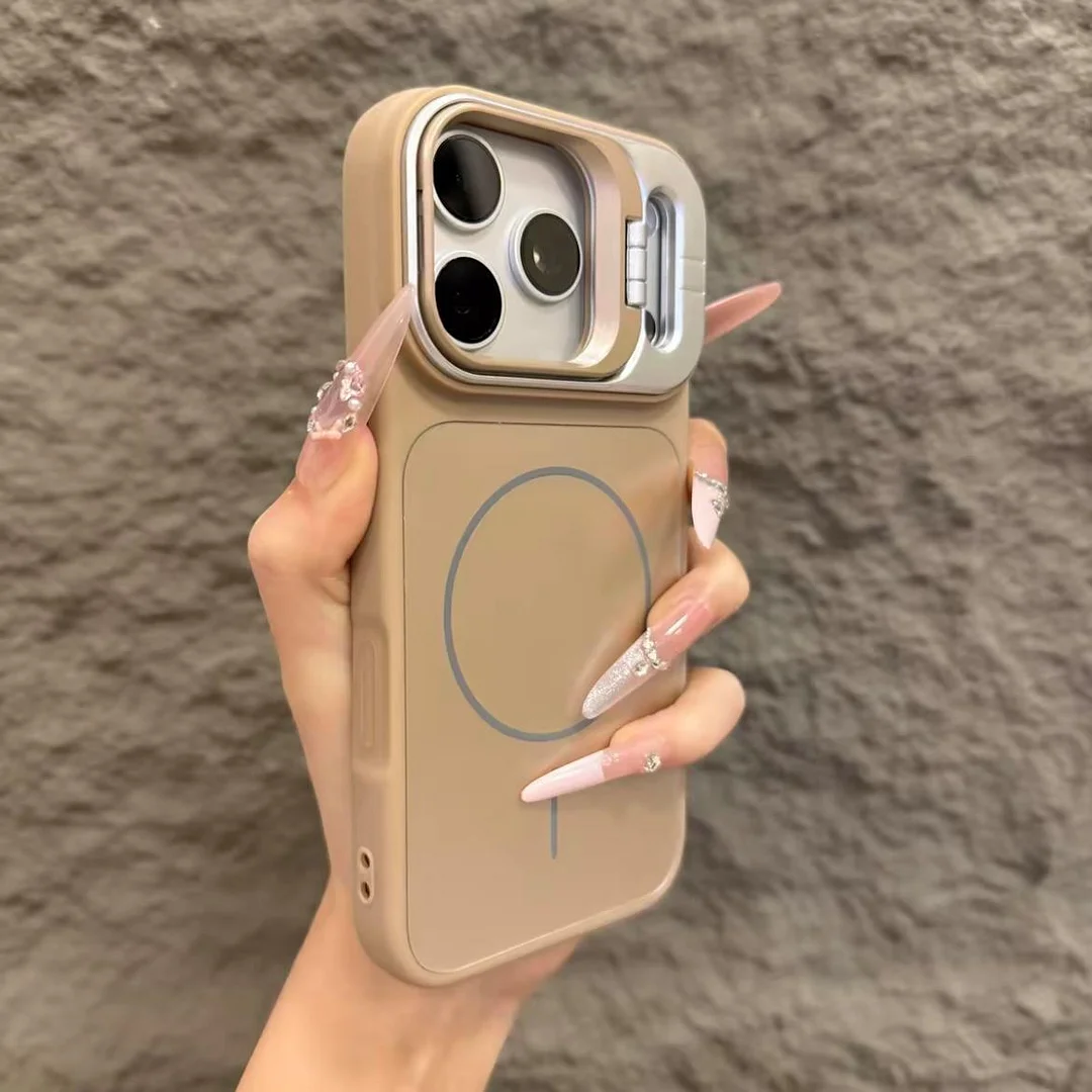 New instant 17-inch lens holder, frosted magnetic, compatible with iPhone 17 Pro Max and Apple 16 case.