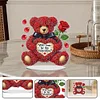DIY Rose Bear Acrylic Special Shape Diamond Painting Desktop Ornaments