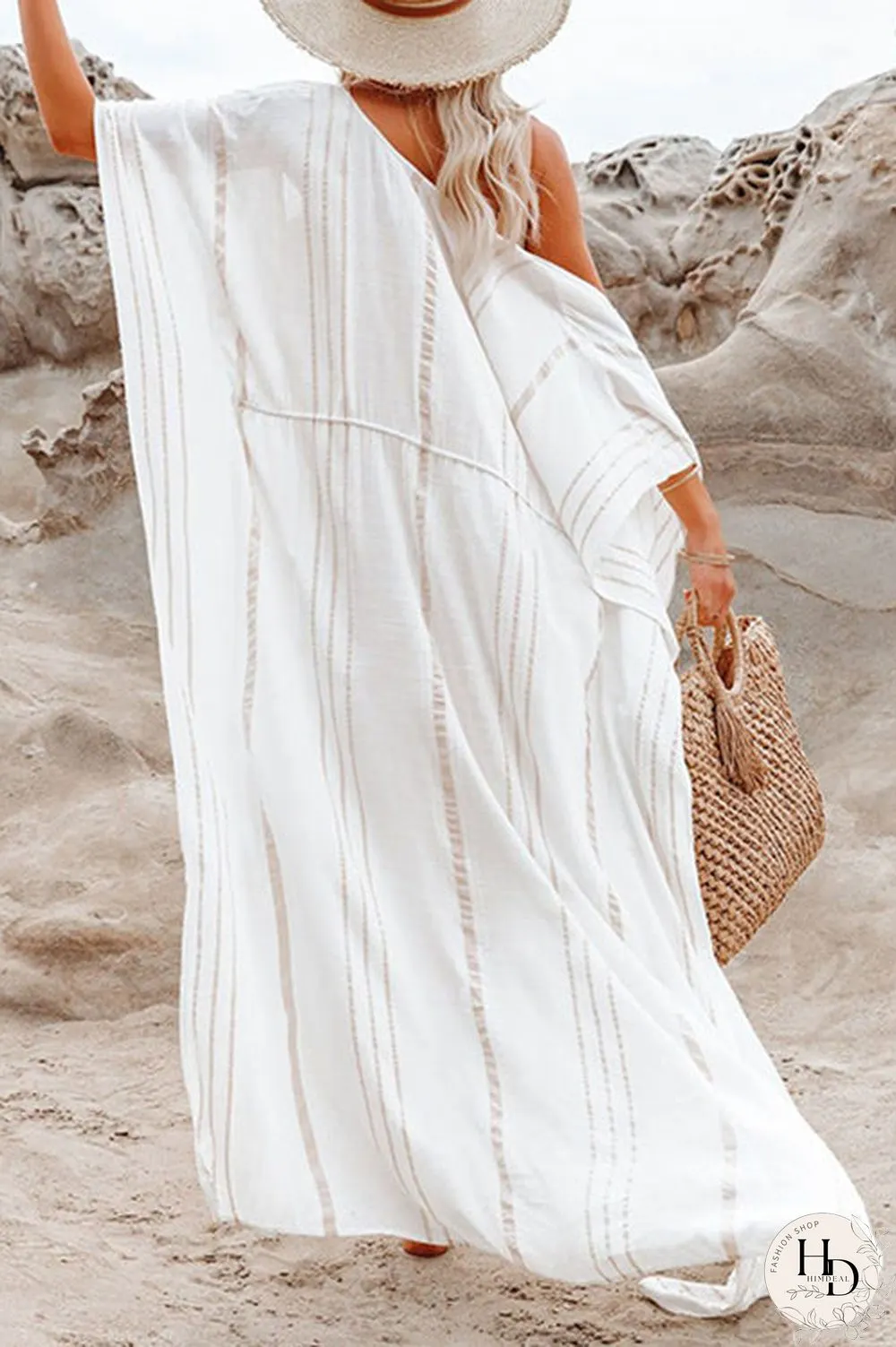 Seacliff Striped Adjustable Kaftan