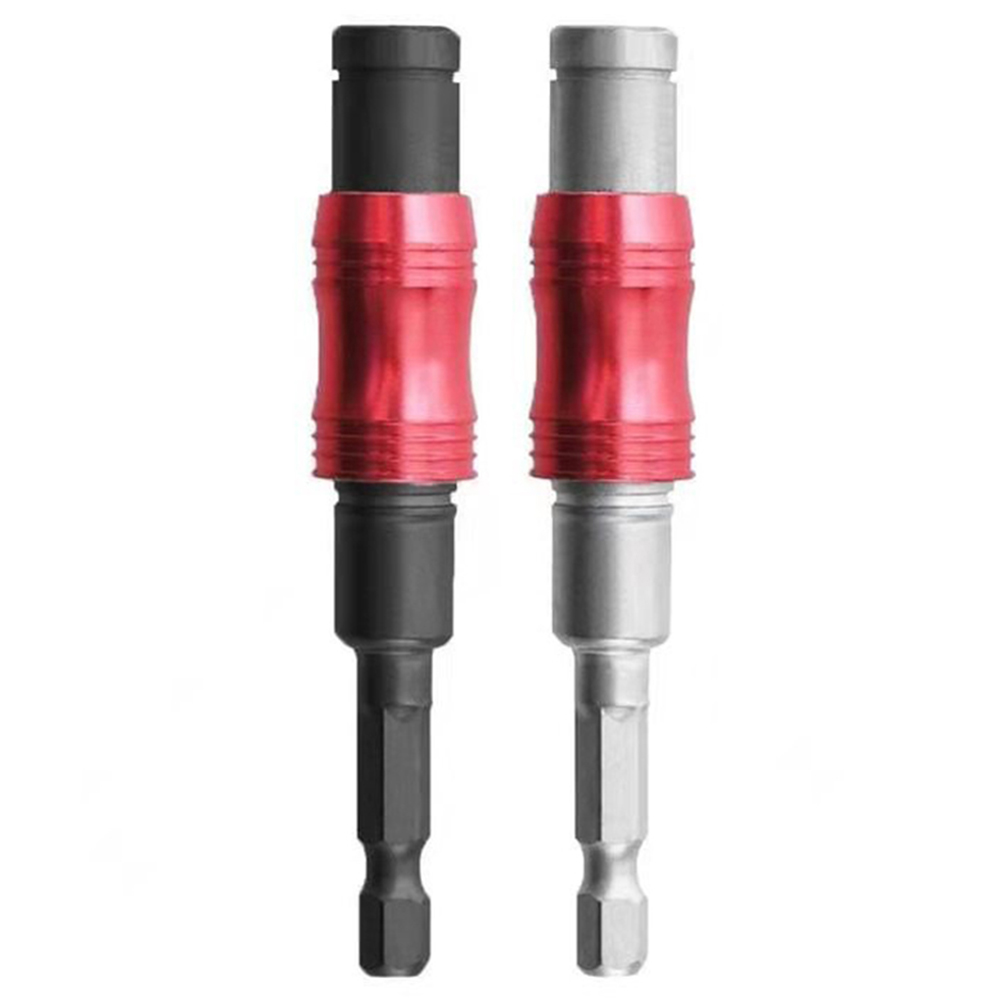 

2pcs Electric Drill Extensions Magnetic Screw Drill Tip Flexible Bit Holder, Black red+silver red, 501 Original