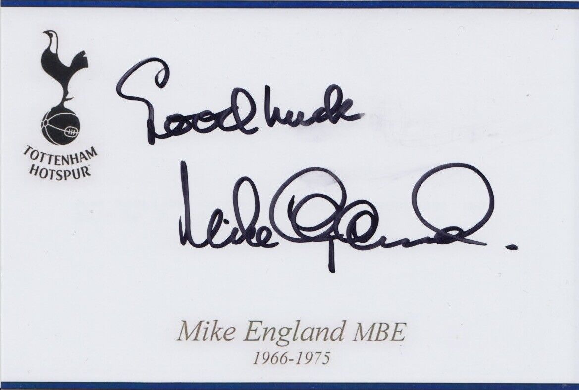 Mike England Hand Signed 6x4 Photo Poster painting - Tottenham Autograph - Football 1.