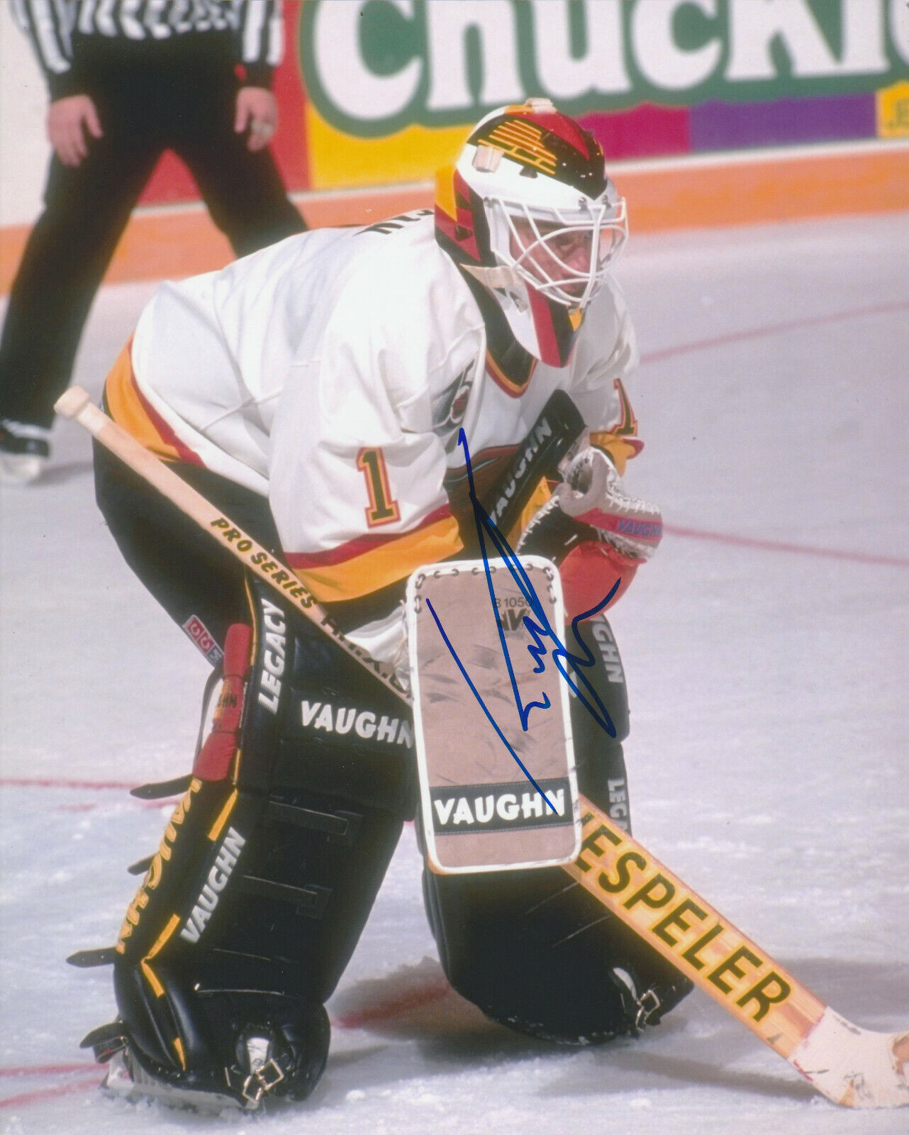 KIRK McLEAN SIGNED VANCOUVER CANUCKS GOALIE 8x10 Photo Poster painting #1 Autograph