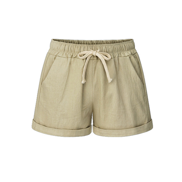 Women's Solid Color Casual Cotton Linen Shorts Pants