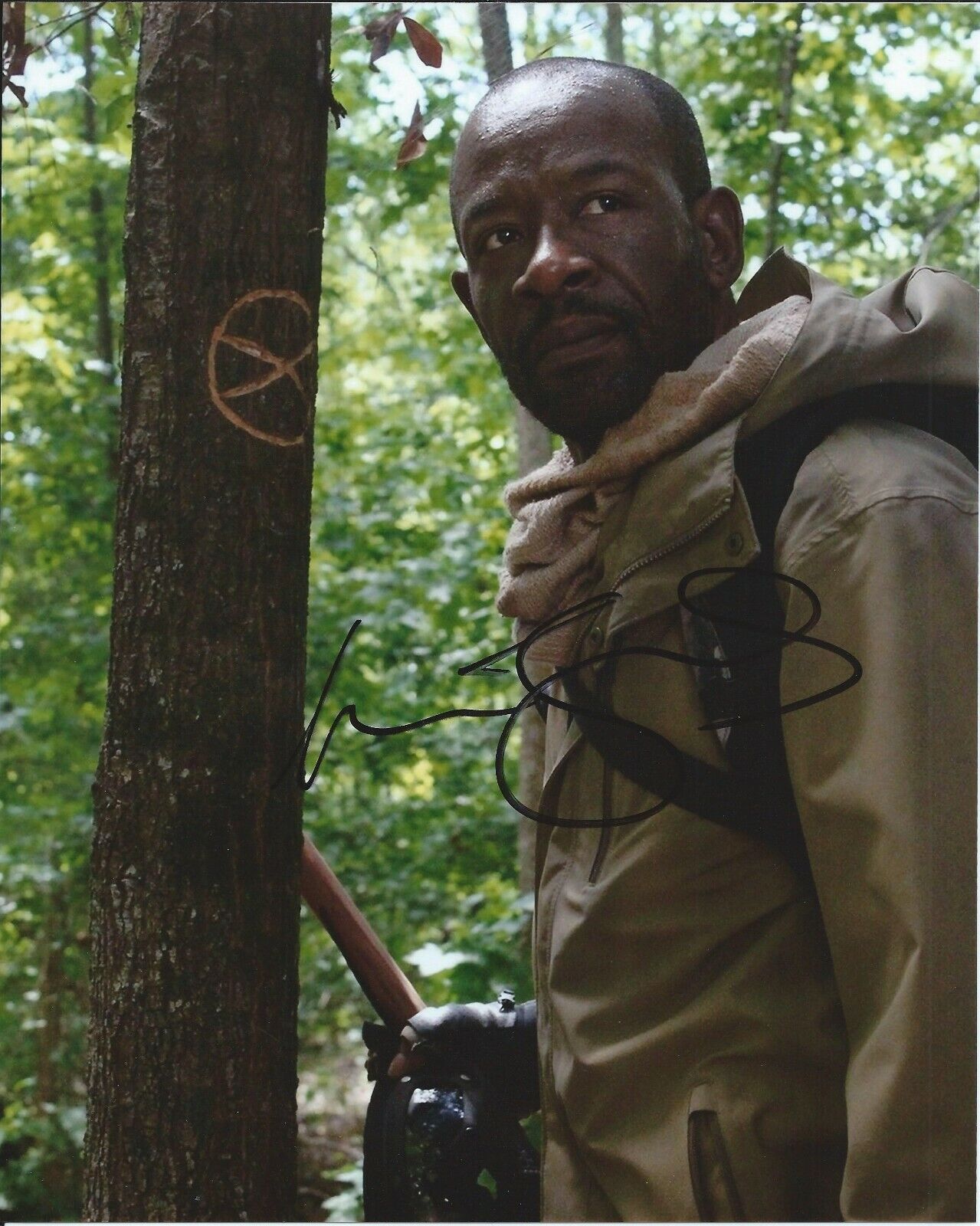 Lennie James autograph - signed The Walking Dead Photo Poster painting