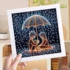 5D DIY Partial Special Shaped Drill Diamond Painting Kit Girl Decor With Frame Kit 18x18cm