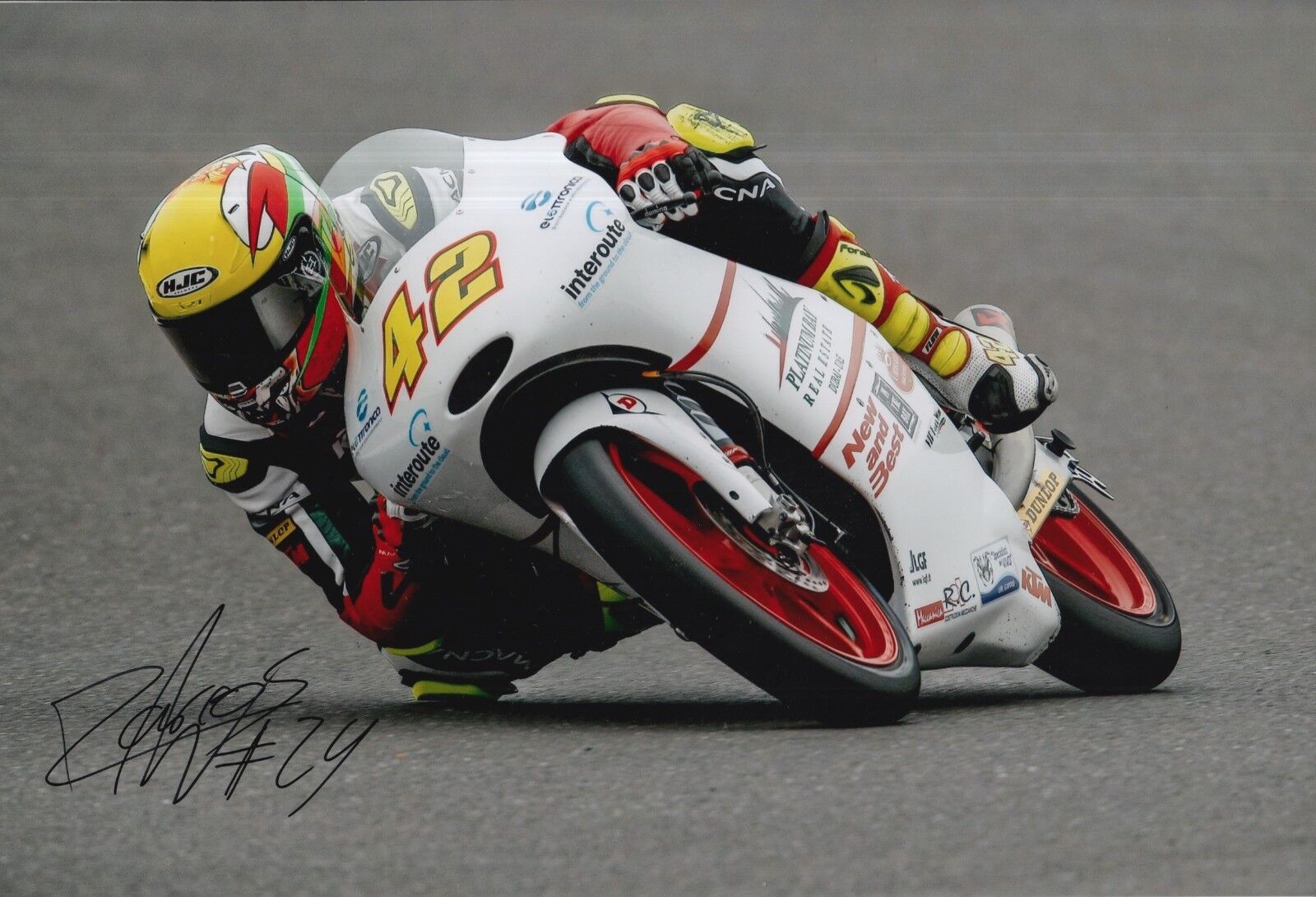 Marcos Ramirez Hand Signed Platinum Bay Real Estate KTM 12x8 Photo Poster painting Moto3 4.