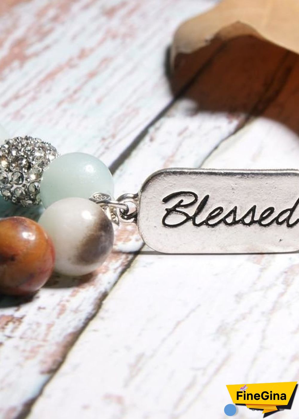 Boho Bracelet, Green Amazonite Blessed