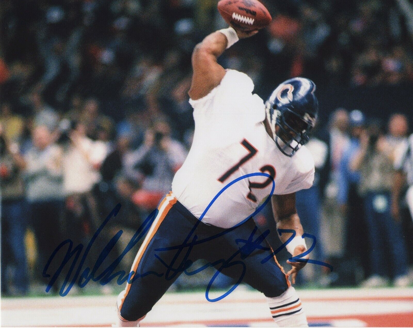 WILLIAM REFRIGERATOR PERRY SIGNED AUTOGRAPH CHICAGO BEARS SB XX 8X10 Photo Poster painting