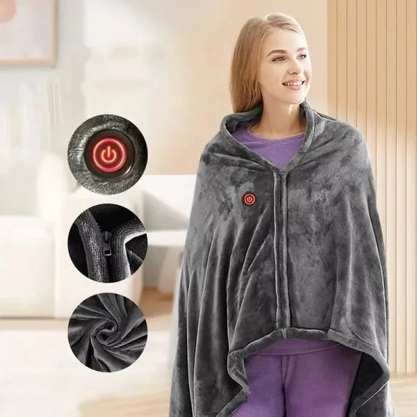 Electric Heating Plush Blanket-USB Heating Warm Shawl 