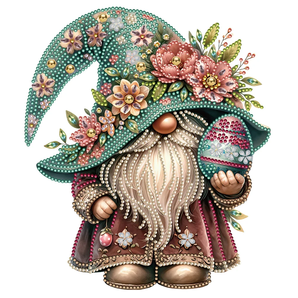 Diamond Painting - Partial Special Shaped Drill - Easter Gnome(Canvas|30*30cm)