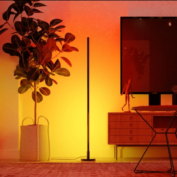 minimal floor lamp corner