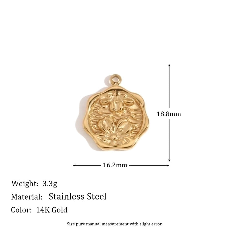 1 Piece 304 Stainless Steel 14K Gold Plated Geometric Jewelry Accessories Pendant