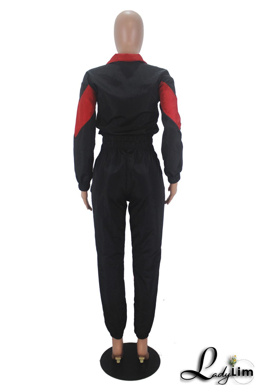 Blue Fashion Casual Patchwork Solid Split Joint Zipper Collar Long Sleeve Two Pieces(Without Pocket)