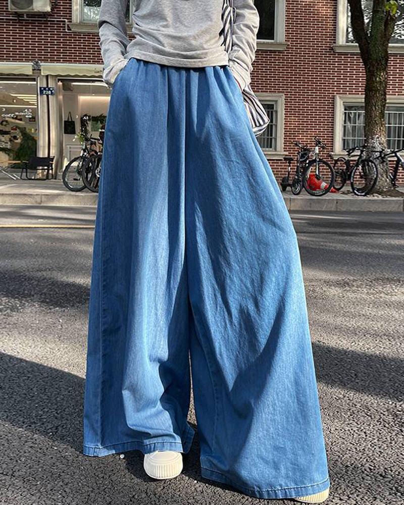 High Waist Loose Straight Wide Leg Jeans