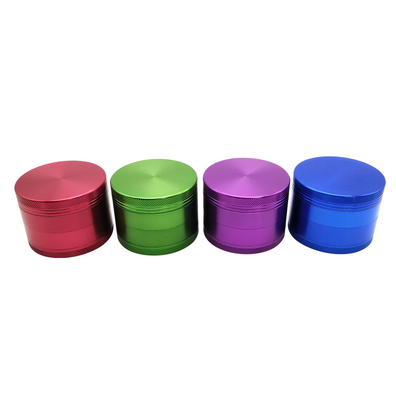 4 Layers 63MM Aluminum Alloy Tobacco Grinder, Smooth Durable Metal Herbal Smoke Crusher