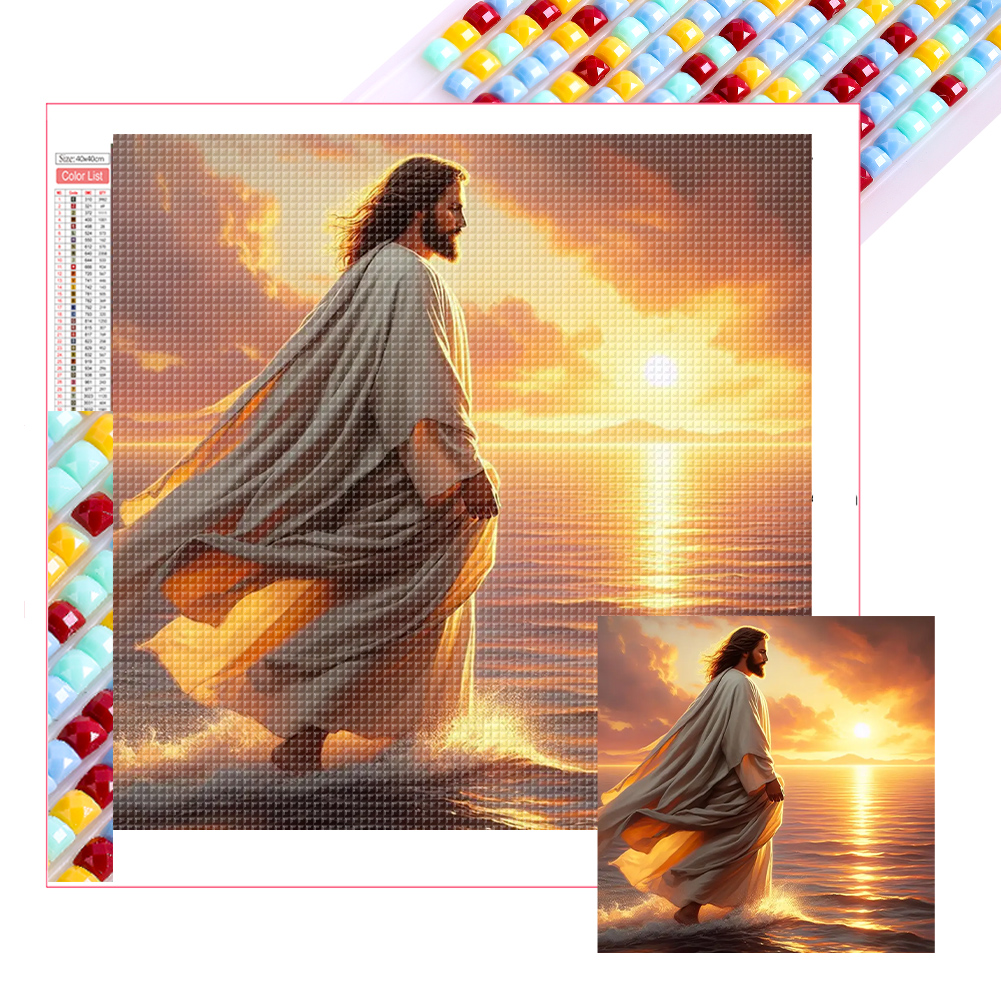 Jesus 40*40cm(picture) full square drill diamond painting