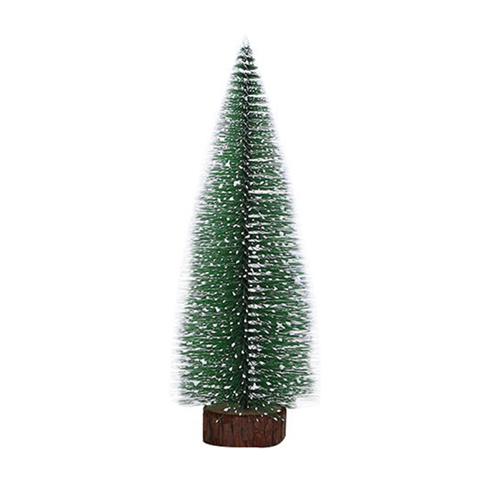 Mini Christmas Tree with Wooden Base Small Artificial Trees for Miniature Scenes