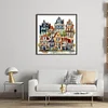 Colored Houses-18CT Stamped Cross Stitch 40*40cm/15.75*15.75in