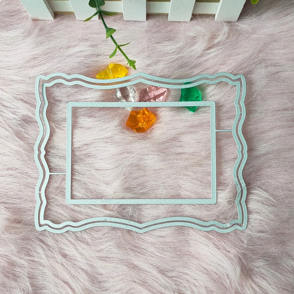 New Background frame with rounded edges Metal Cutting Dies Decorative Scrapbooking Steel Craft Die Cut Embossing Paper Cards